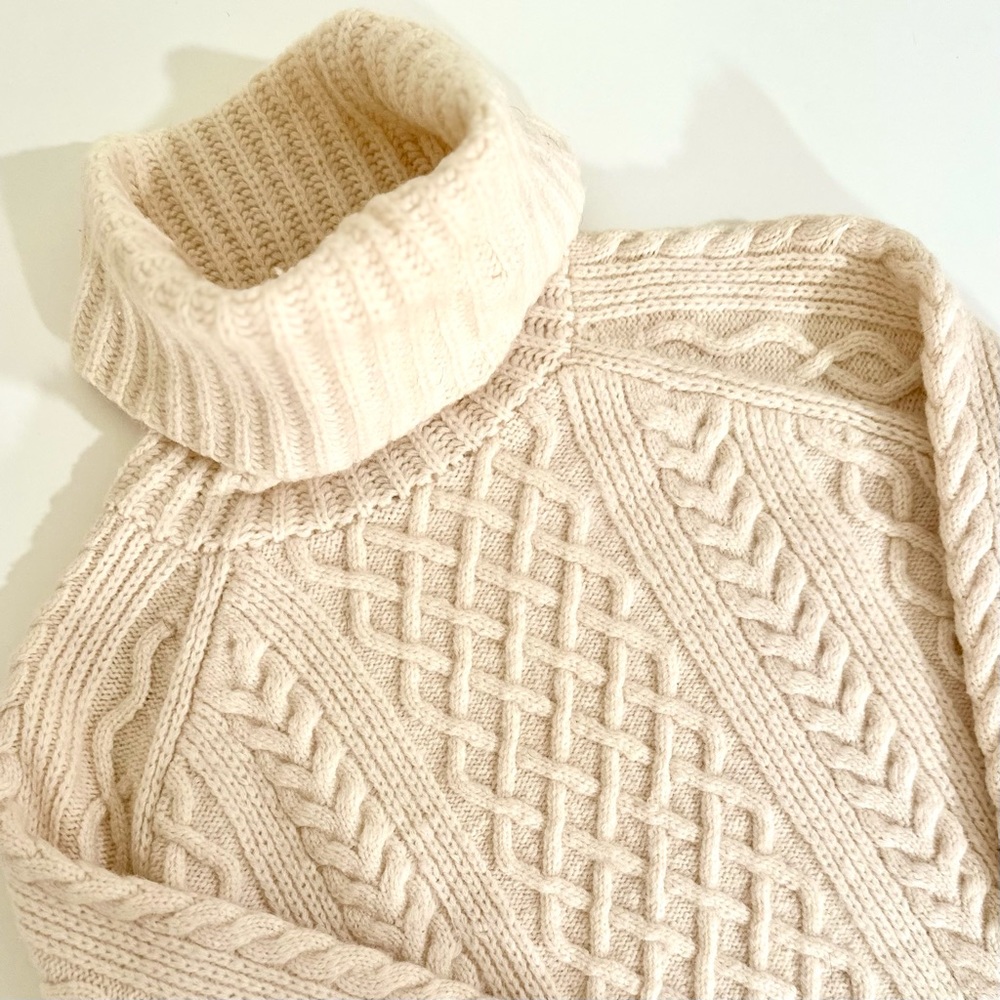 Madewell | Chunky Cream Turtleneck Sweater
